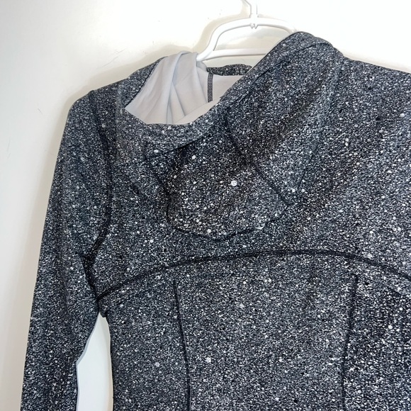 Lululemon Hooded Define Jacket Luminesce Splatter White Black size 8 - Picture 13 of 15